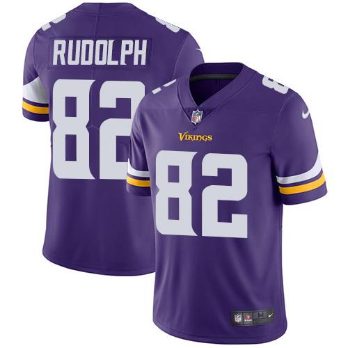 Nike Vikings #82 Kyle Rudolph Purple Team Color Men's Stitched NFL Vapor Untouchable Limited Jersey - Click Image to Close
